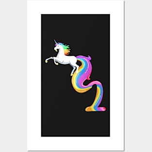 Unicorn For Baby's 2nd Birthday Year Two Posters and Art